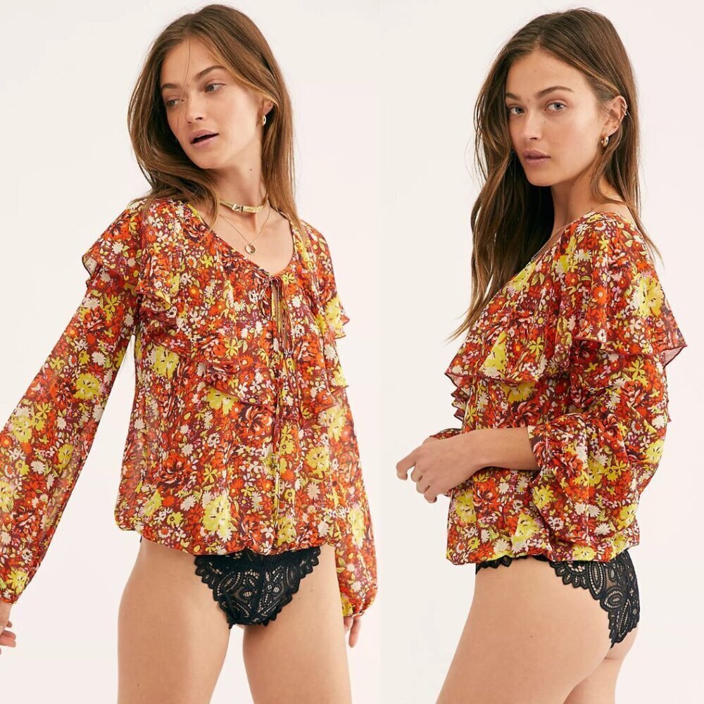 Free People Intimately Floral Bodysuit Size Medium